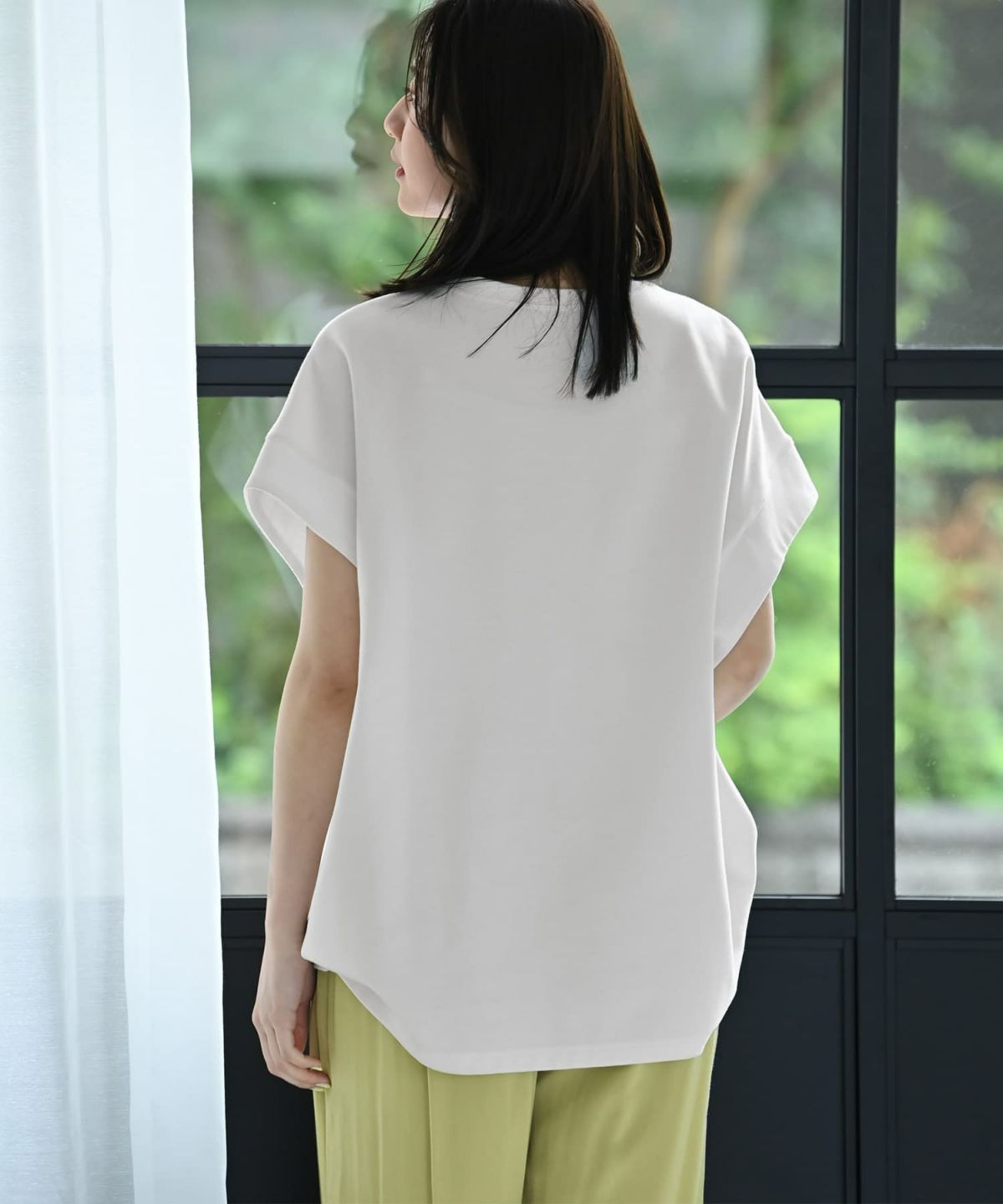 着用イメージ 172cm オフホワイト