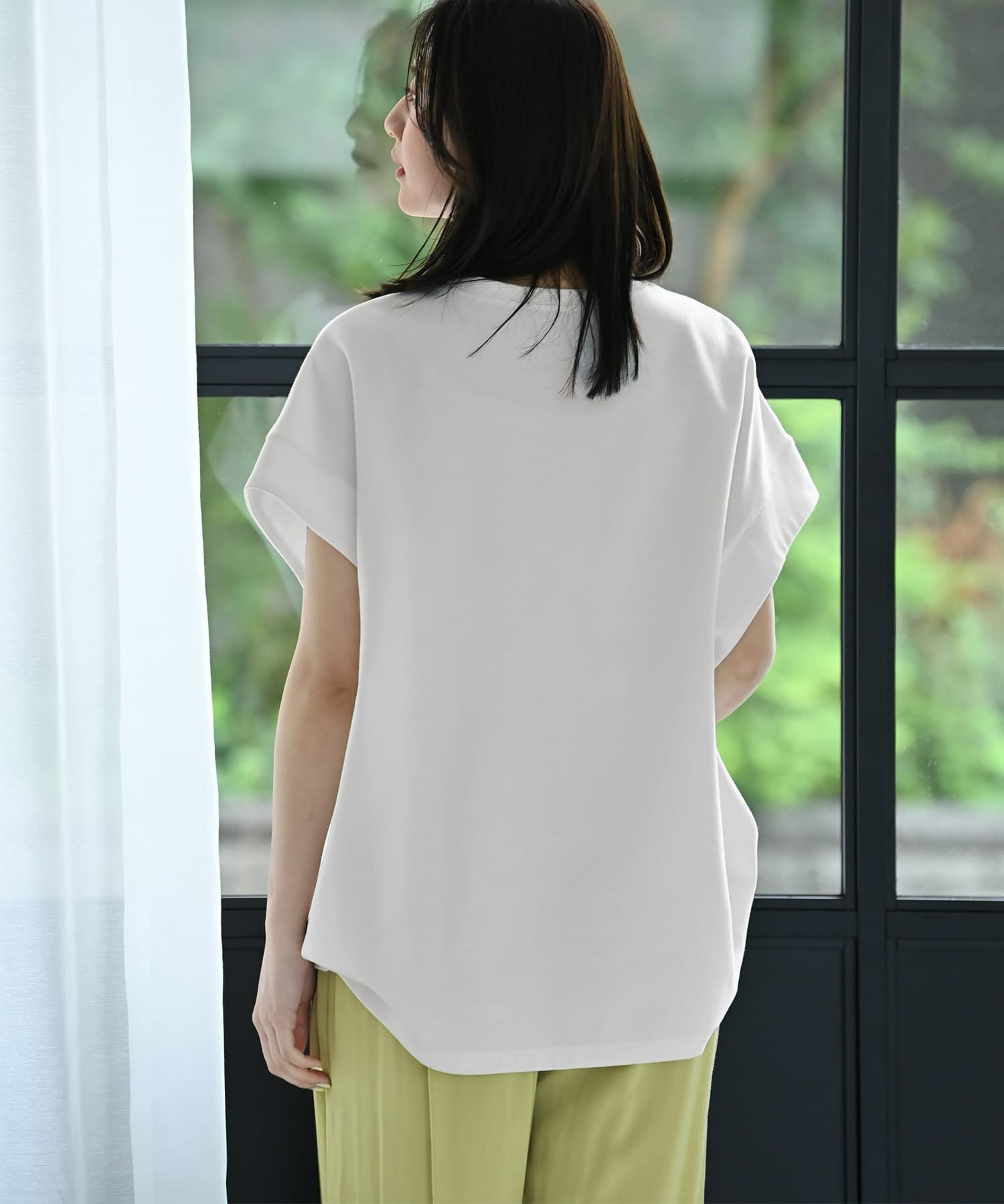 着用イメージ 172cm オフホワイト