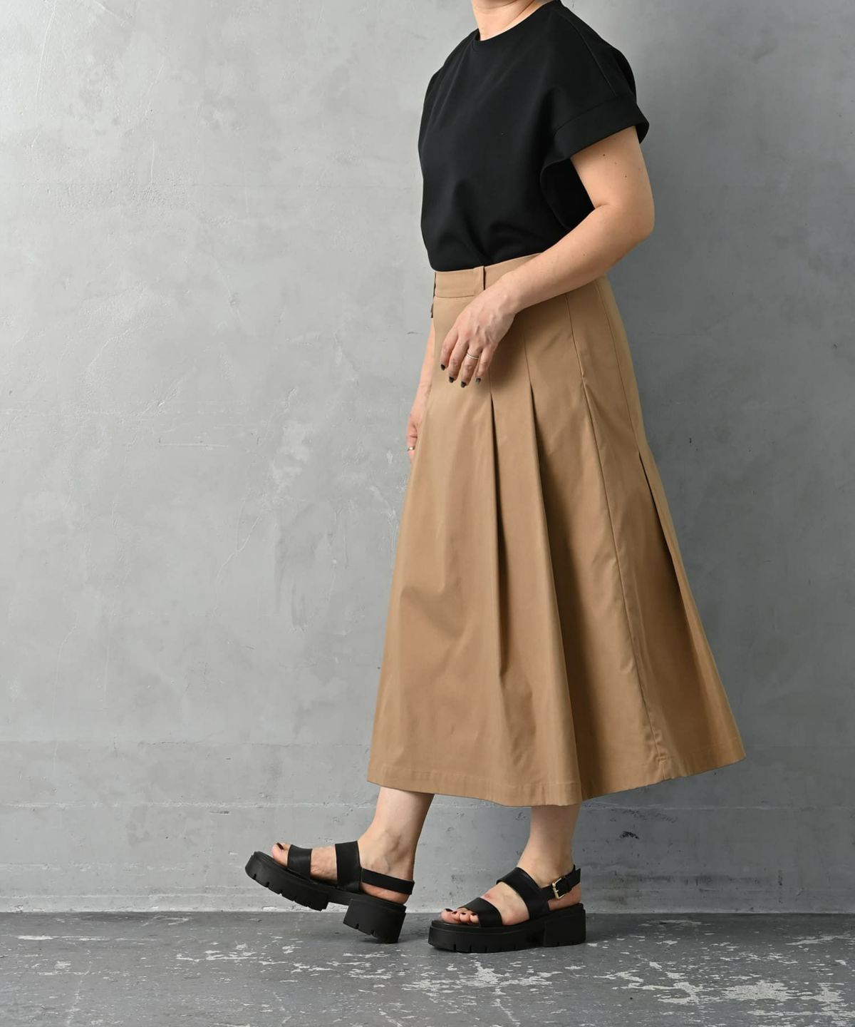 着用イメージ 163cm ブラック