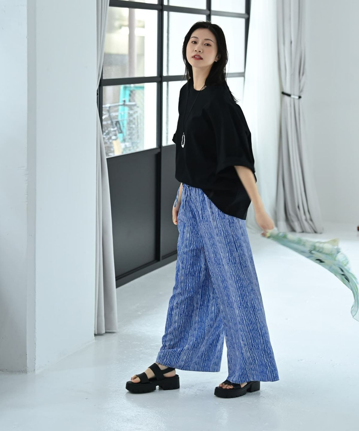 着用イメージ 172cm ブラック