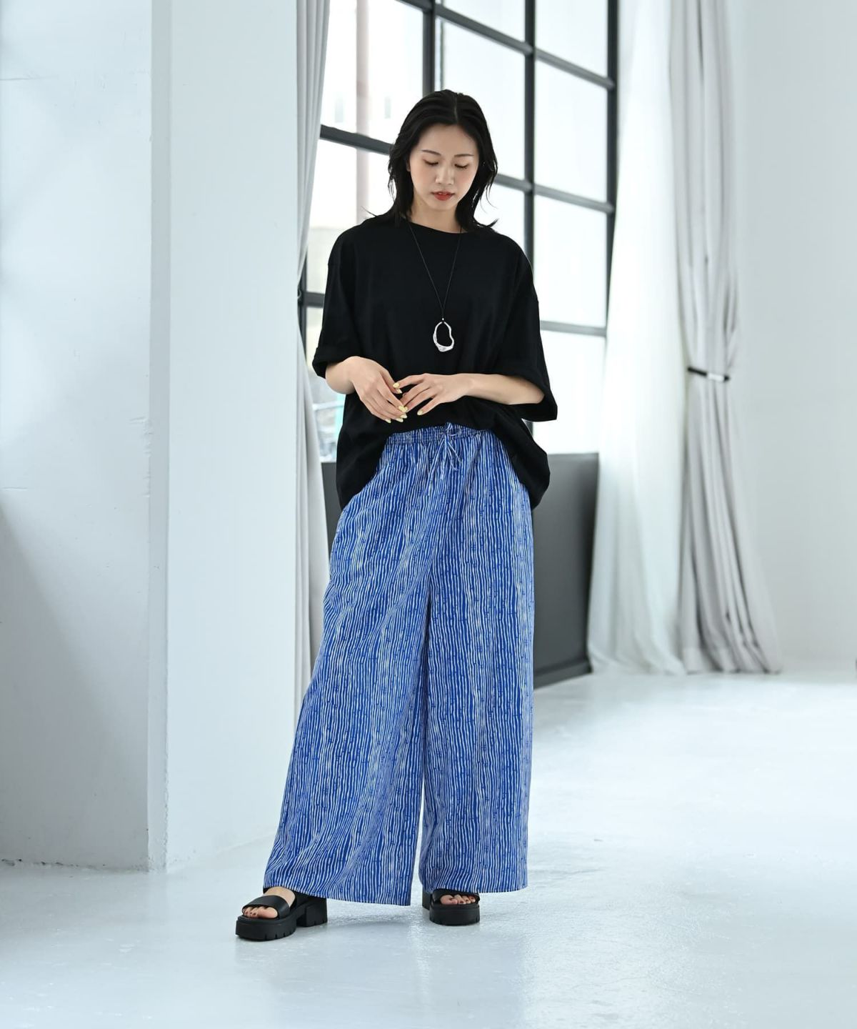 着用イメージ 172cm ブラック