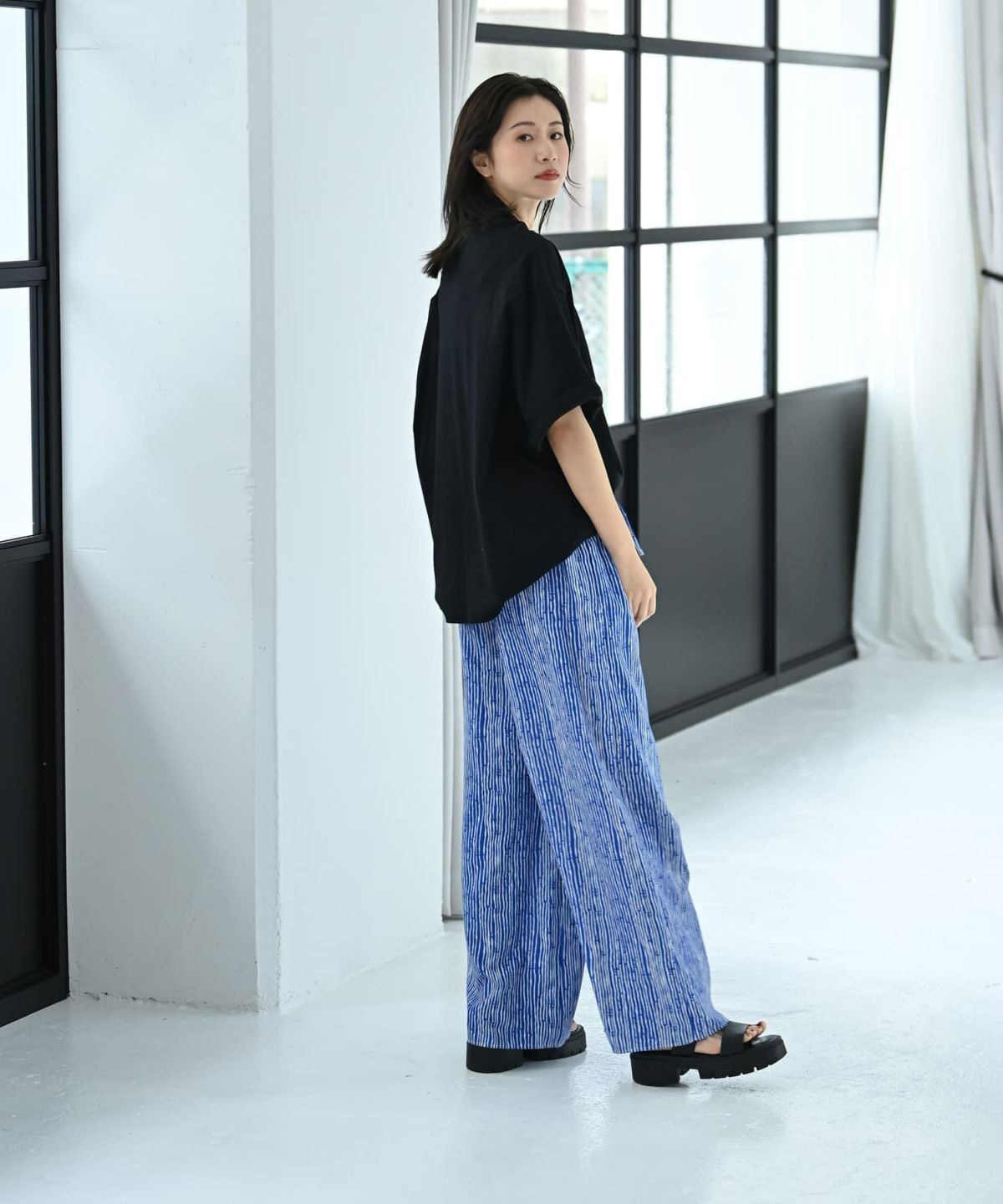 着用イメージ 172cm ブラック