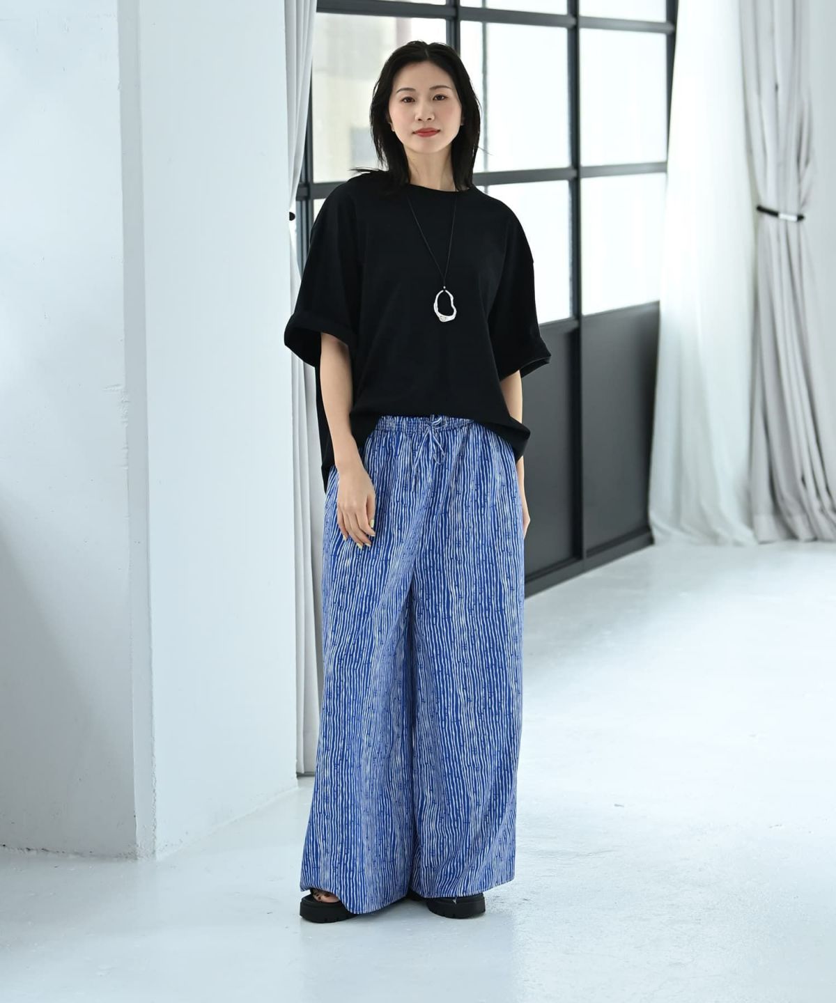 着用イメージ 172cm ブラック