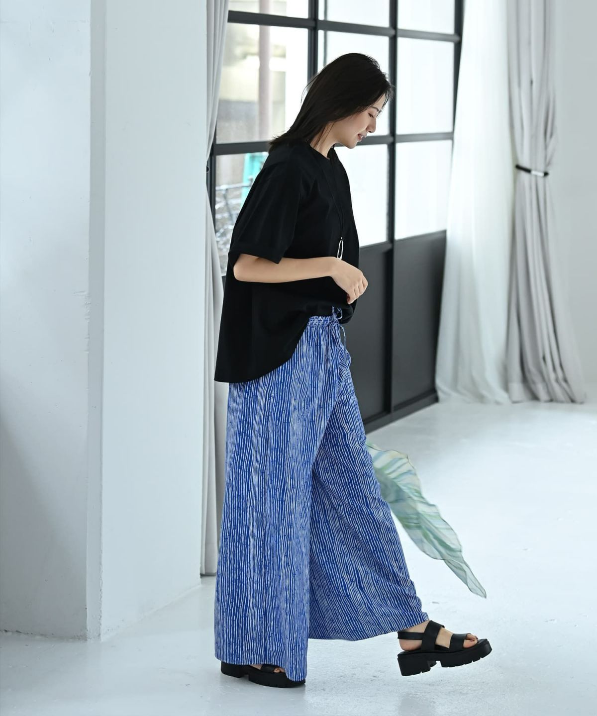 着用イメージ 172cm ブラック