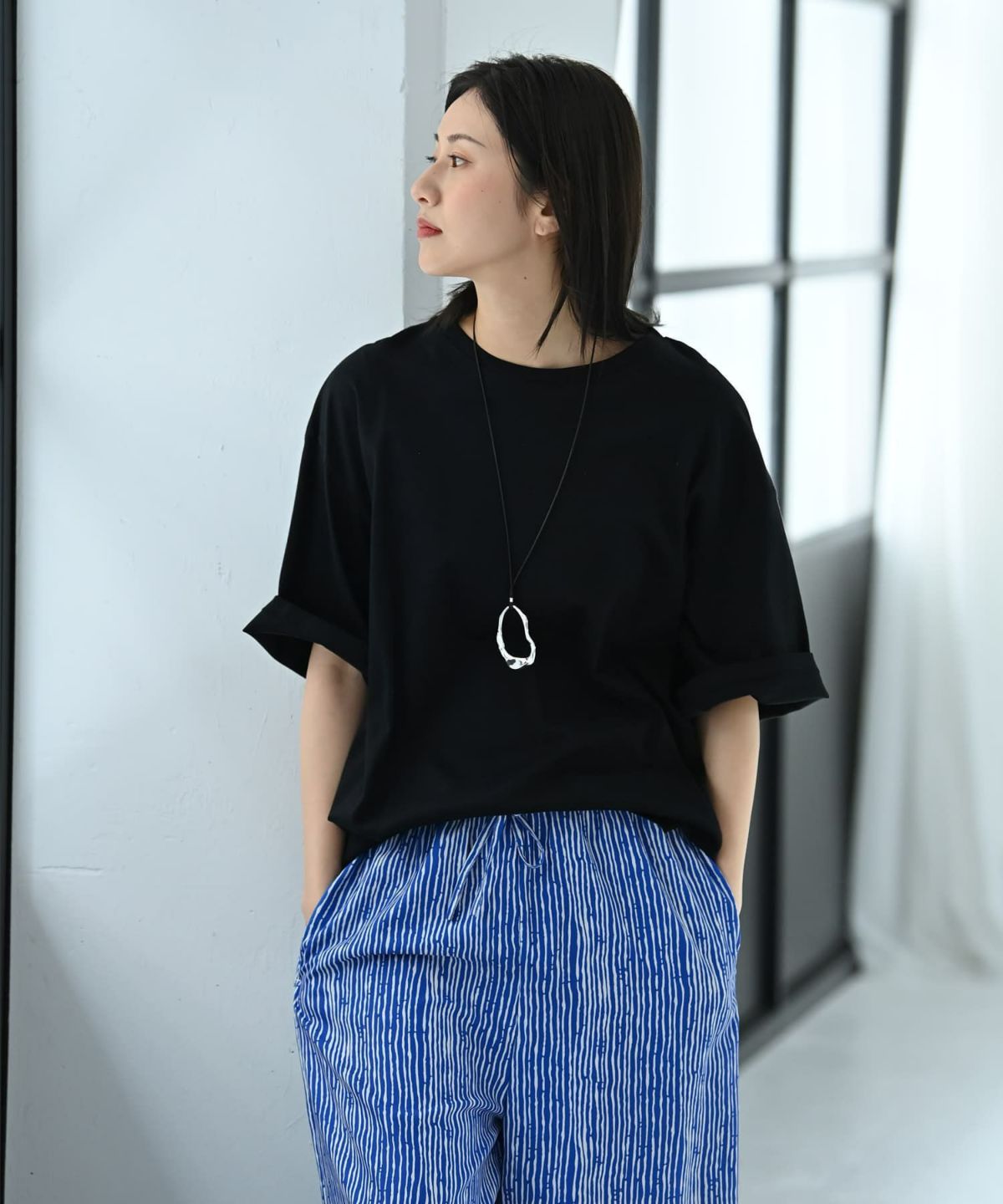 着用イメージ 172cm ブラック