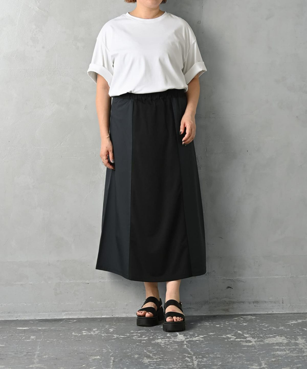 着用イメージ 163cm オフホワイト