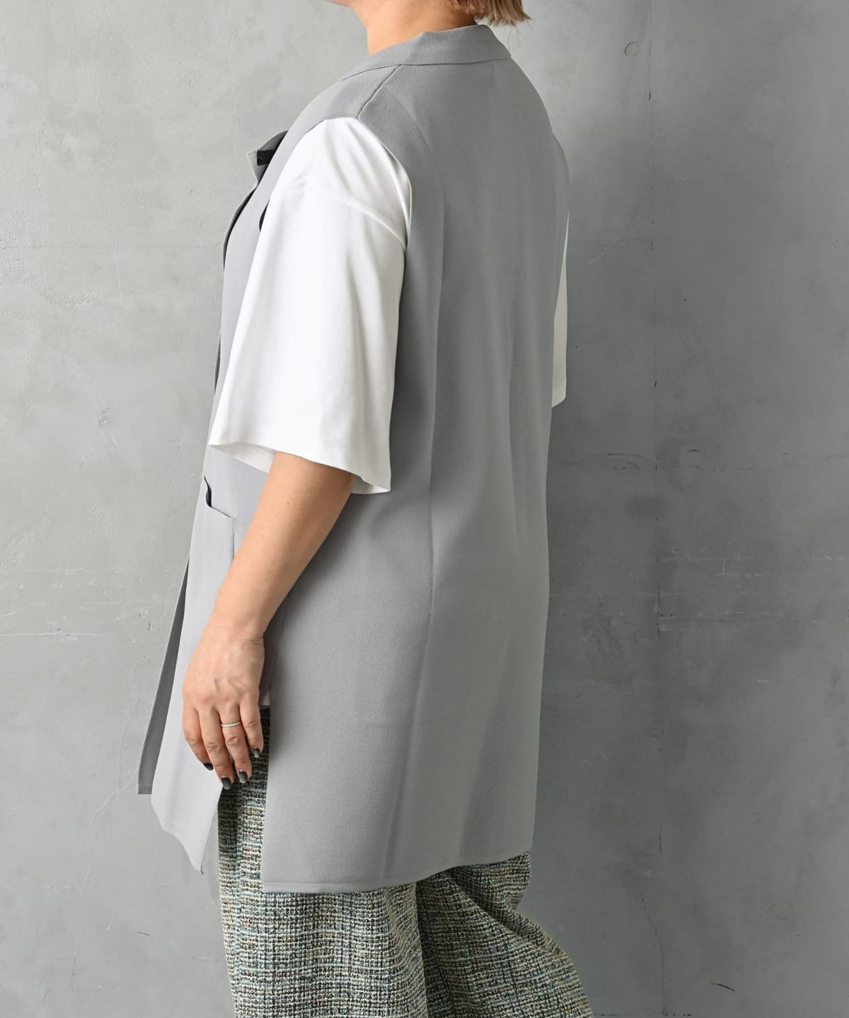 着用イメージ 163cm オフホワイト