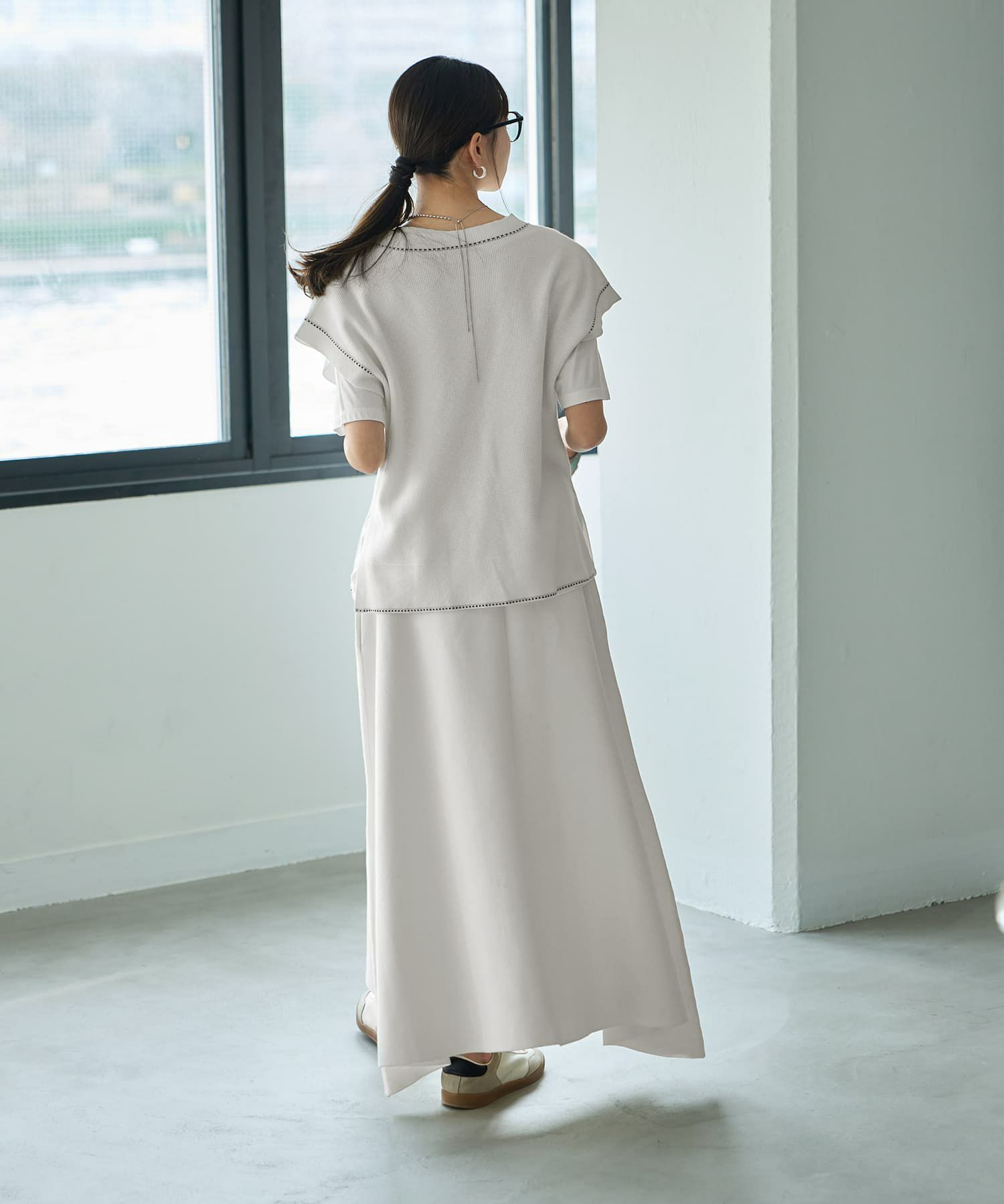 着用イメージ 165cm　ホワイト