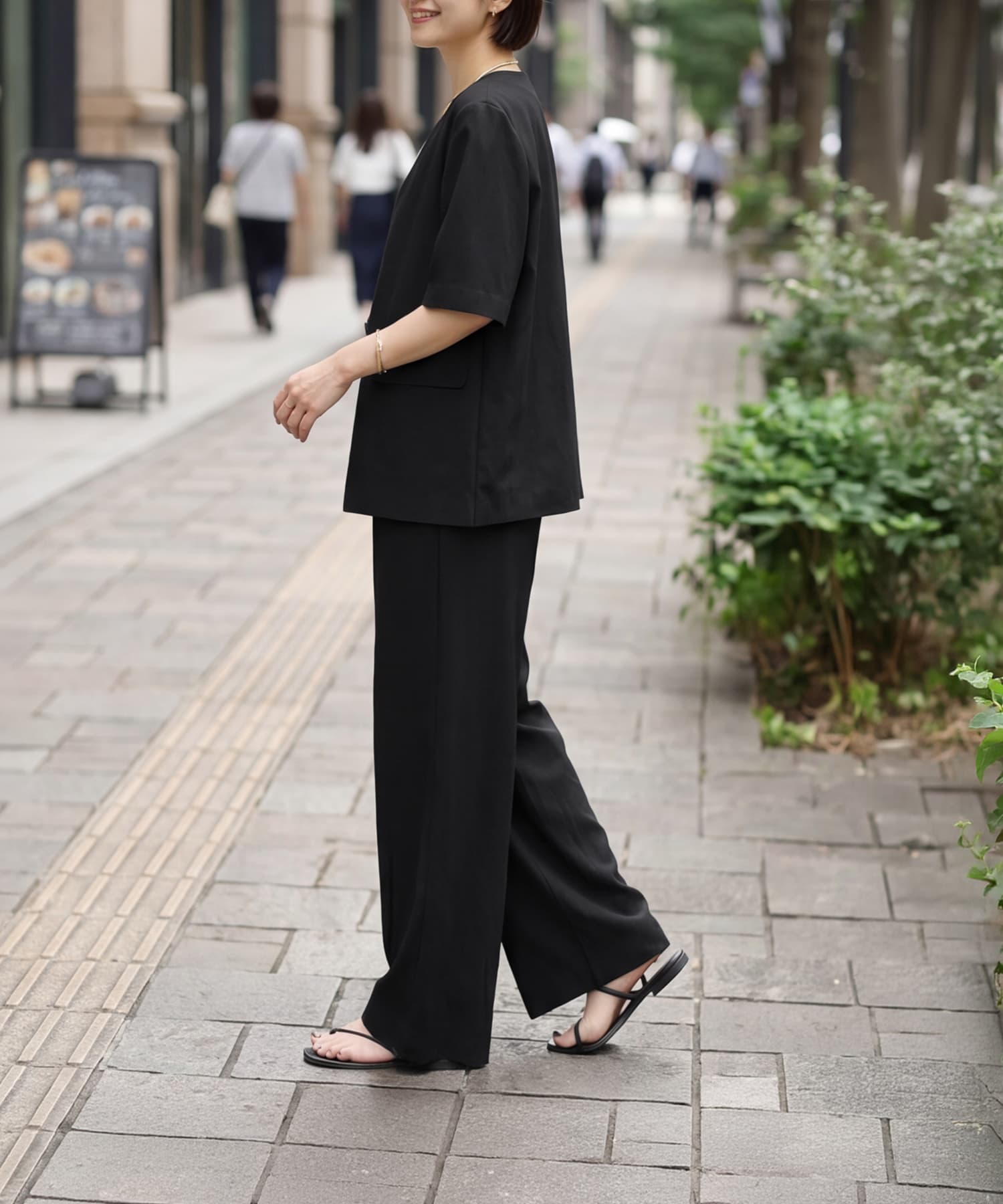 着用イメージ 167cm ネイビー