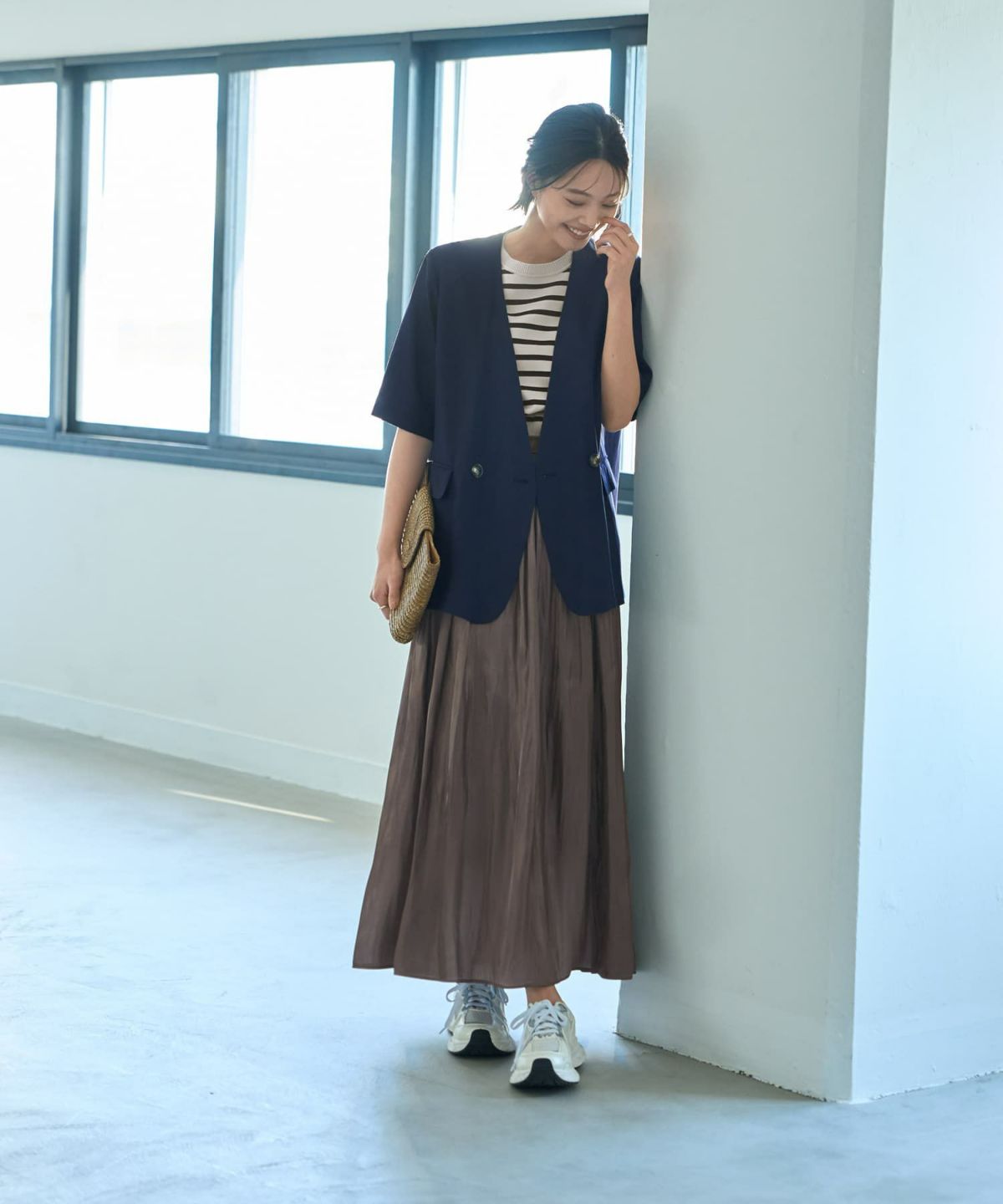 着用イメージ 167cm ネイビー