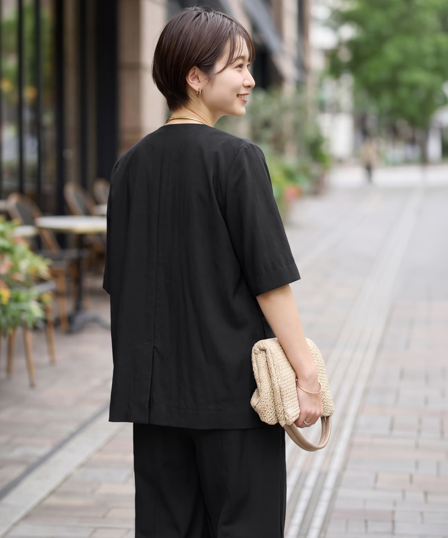 着用イメージ 167cm ネイビー