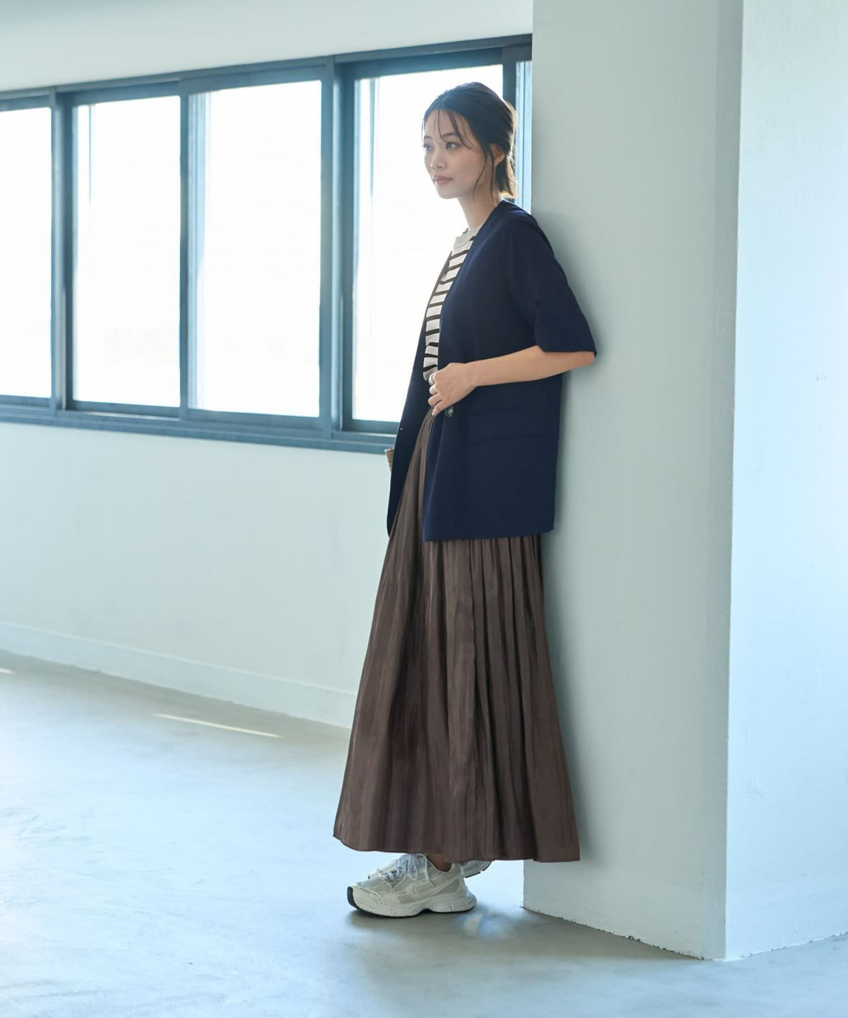 着用イメージ 167cm ネイビー