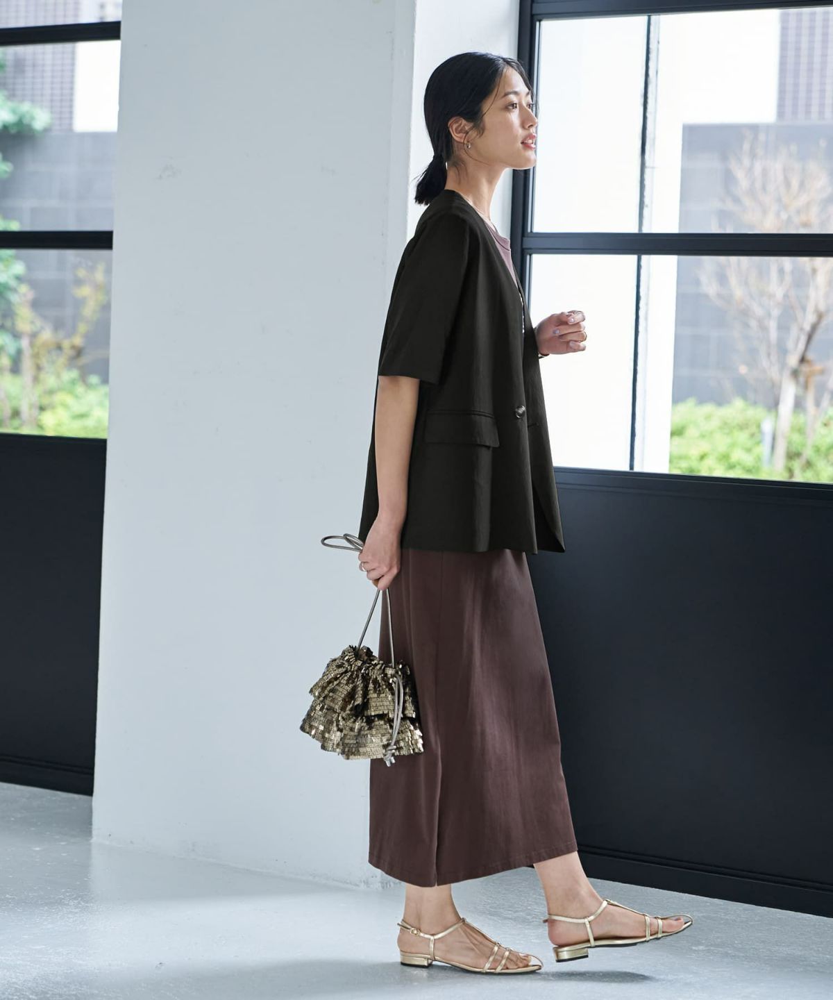 着用イメージ 167cm ブラック