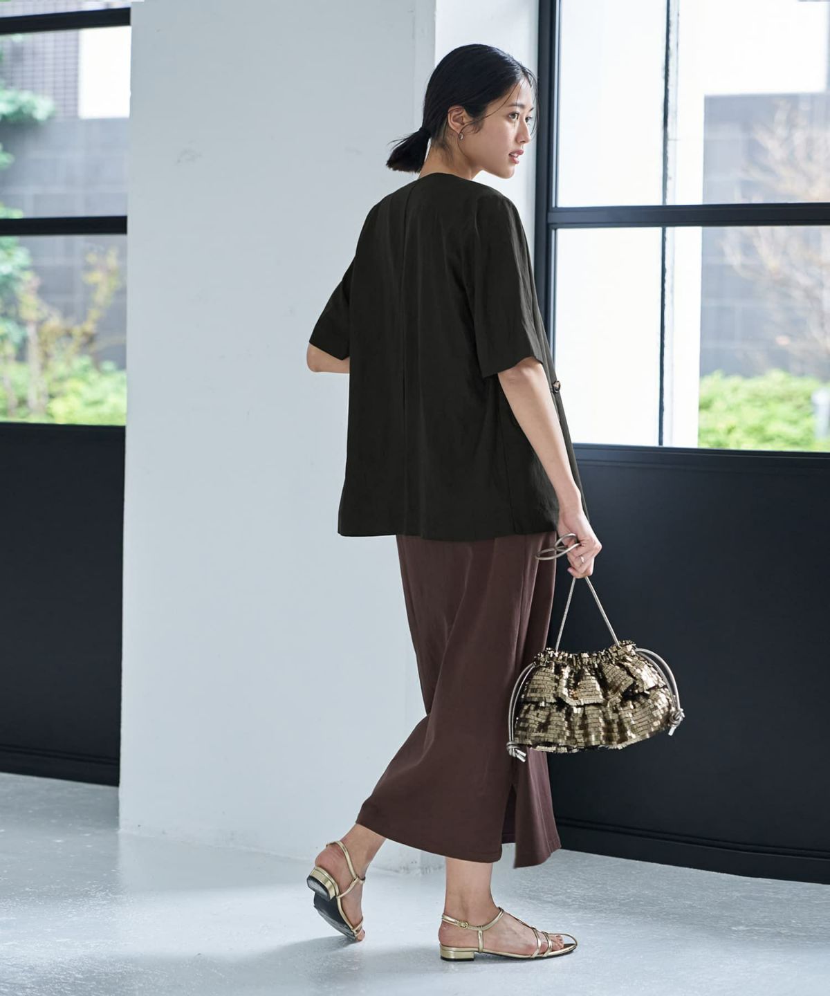 着用イメージ 167cm ブラック