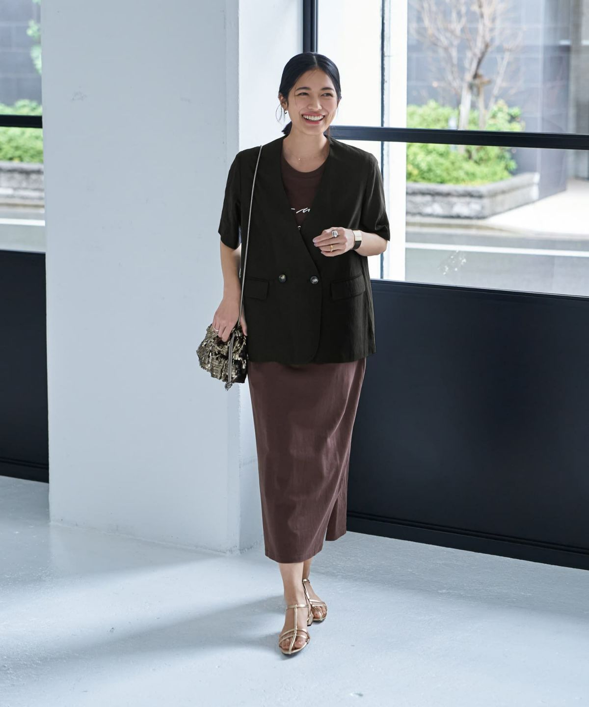 着用イメージ 167cm ブラック