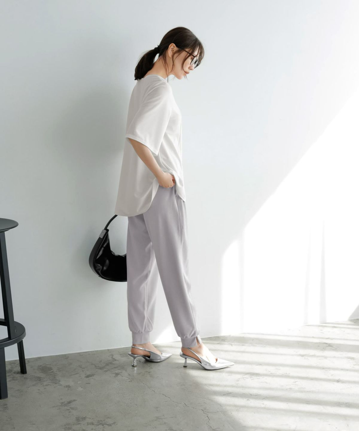 着用イメージ 166cm ホワイト