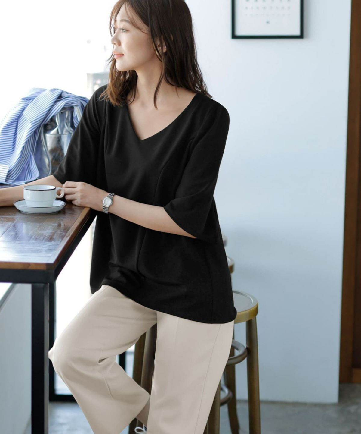 着用イメージ 166cm ブラック