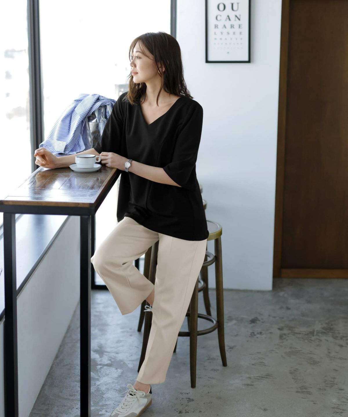 着用イメージ 166cm ブラック