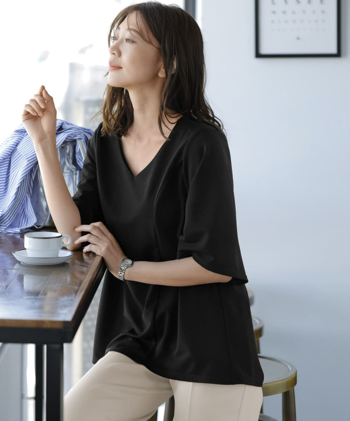 着用イメージ 166cm ブラック