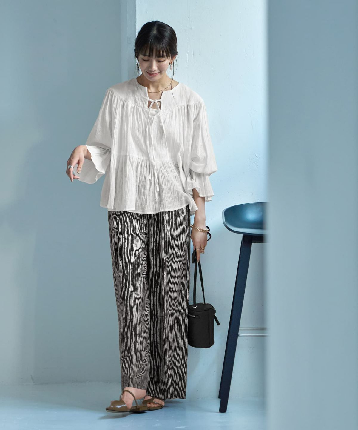 着用イメージ 165cm　ホワイト