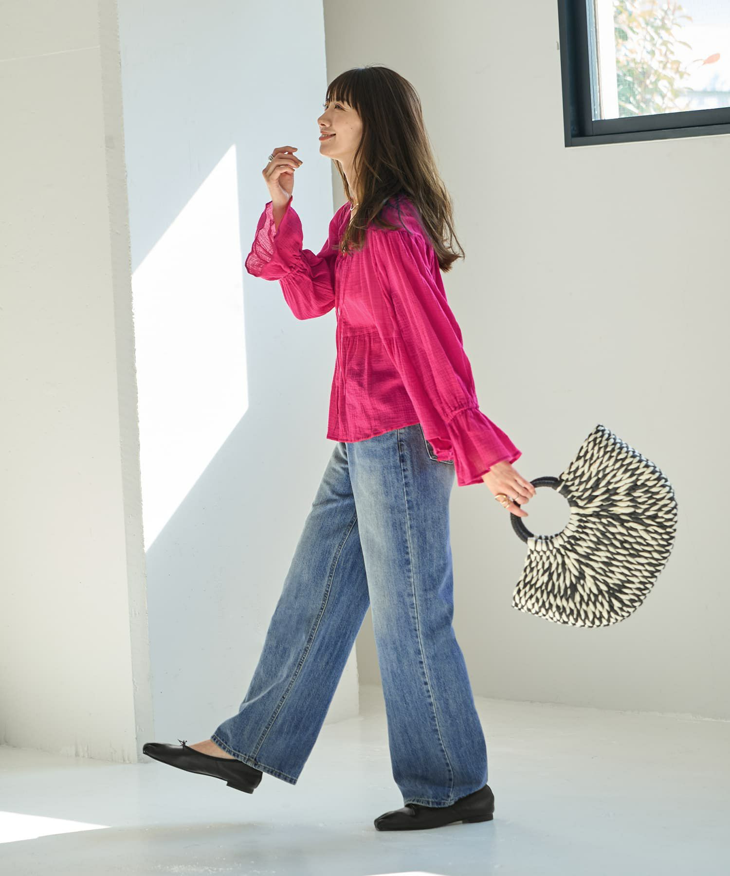 着用イメージ 165cm　オーキッドピンク