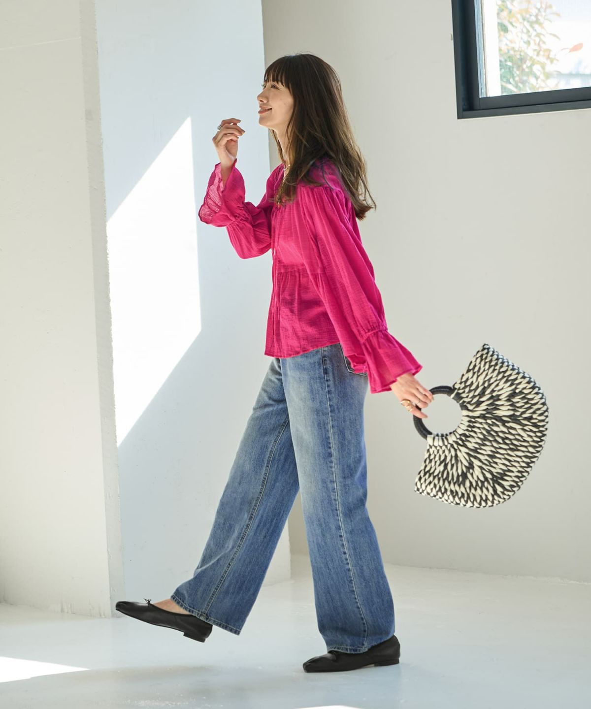 着用イメージ 165cm　オーキッドピンク