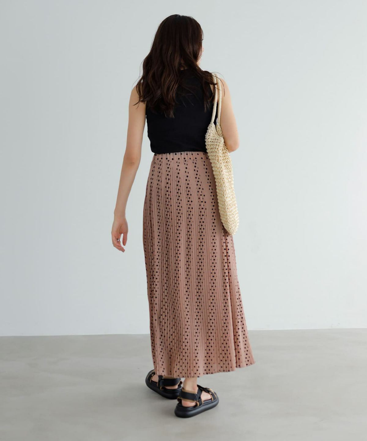 着用イメージ 165cm　ピンクベージュ