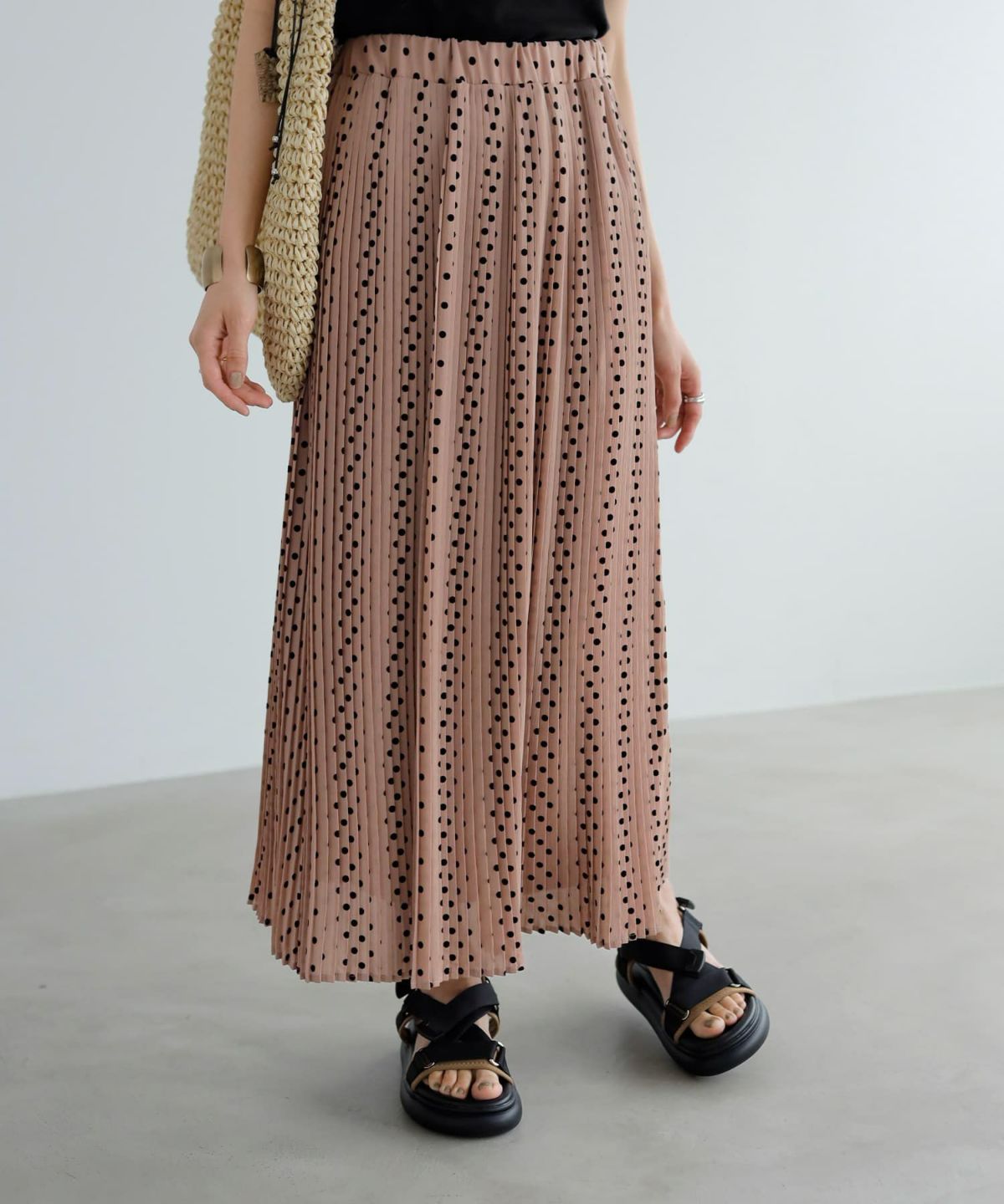 着用イメージ 165cm　ピンクベージュ