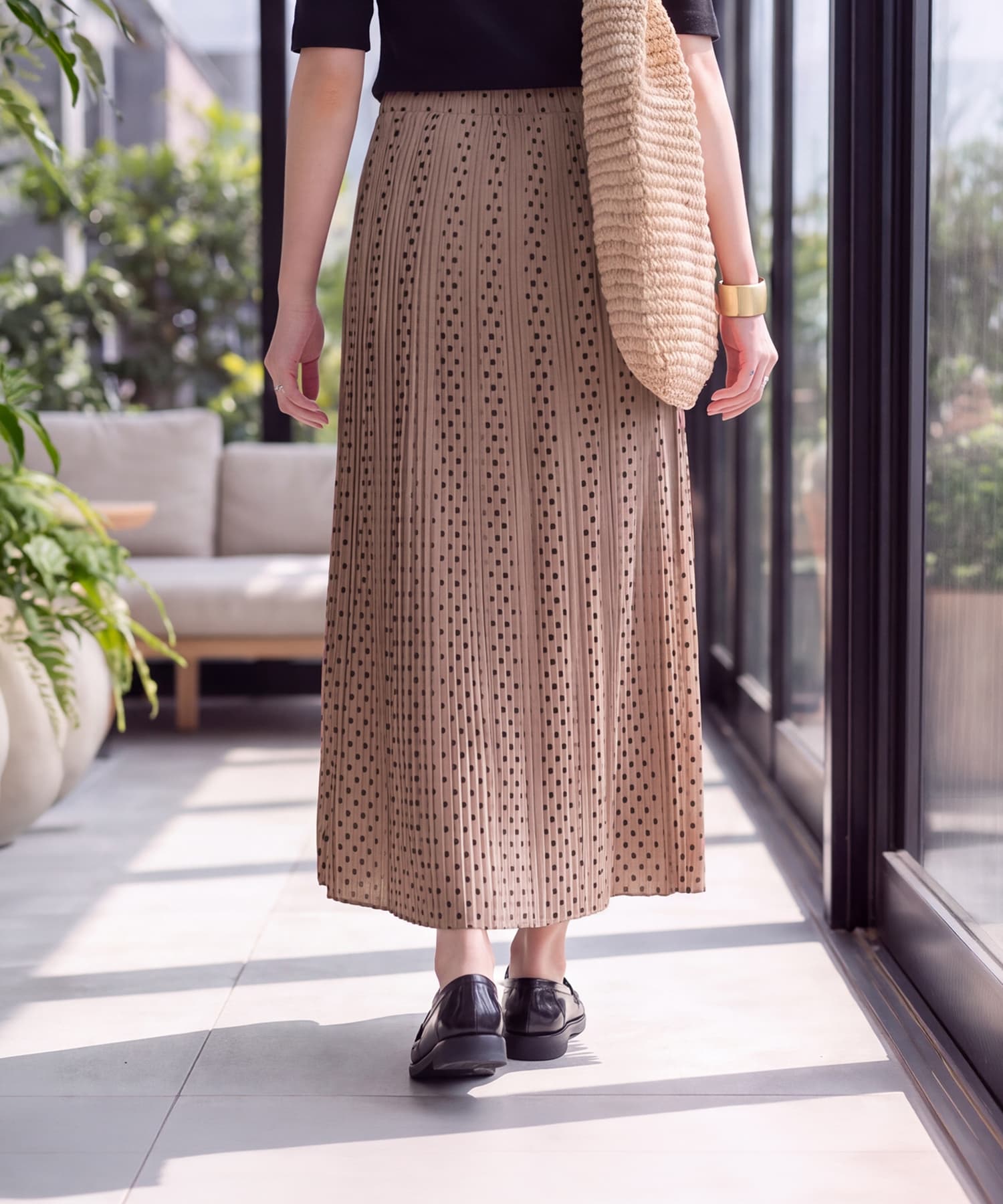 着用イメージ 165cm　ピンクベージュ