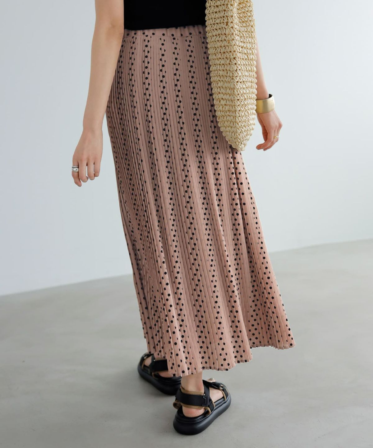 着用イメージ 165cm　ピンクベージュ