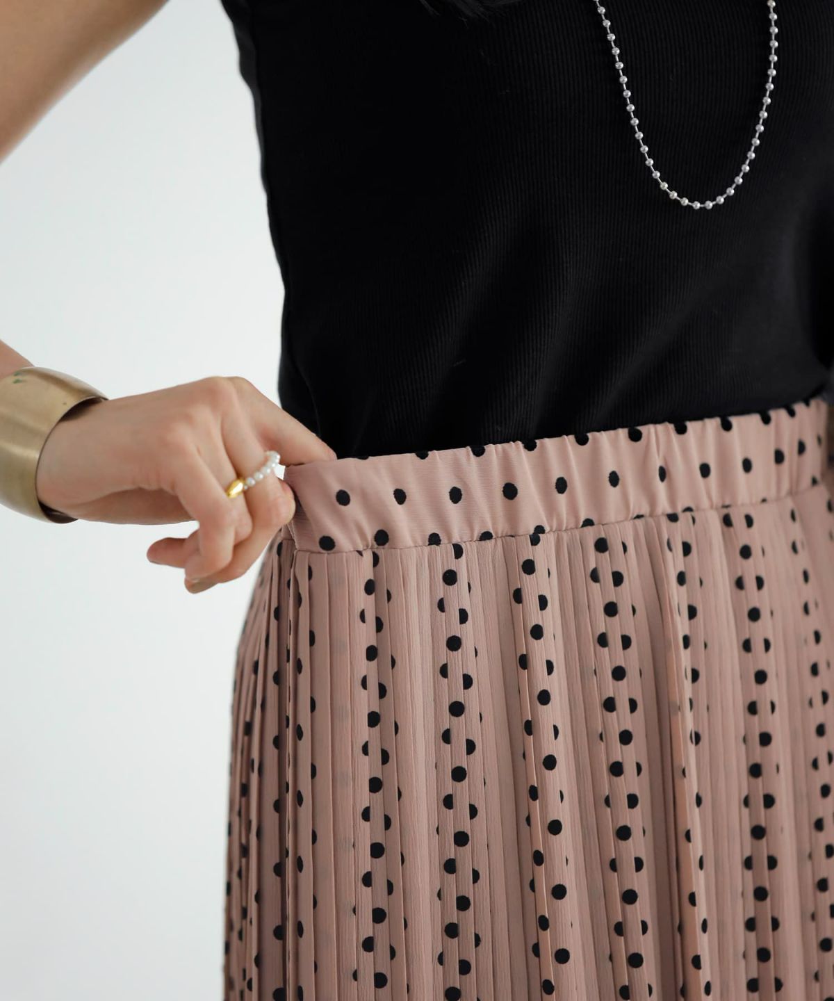 着用イメージ 165cm　ピンクベージュ