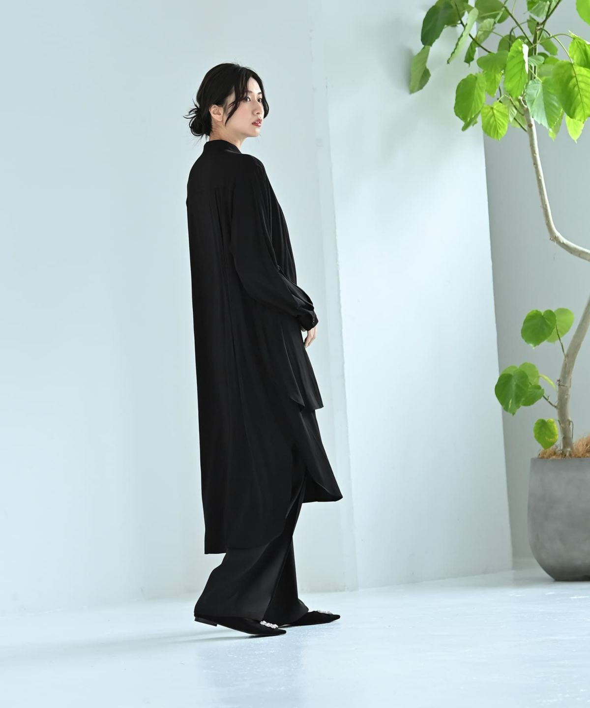 着用イメージ 172cm ブラック