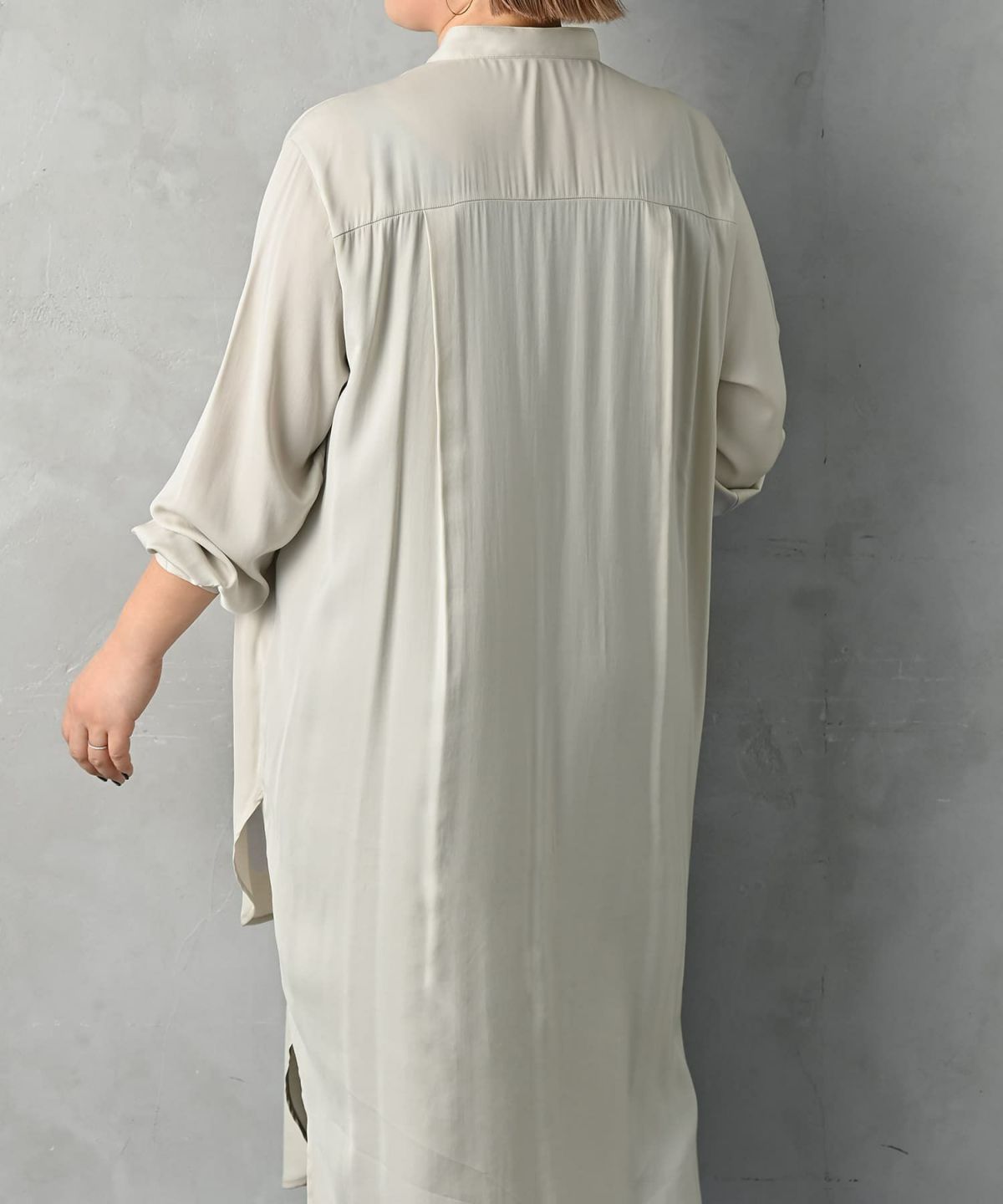 着用イメージ 163cm ライトグレー