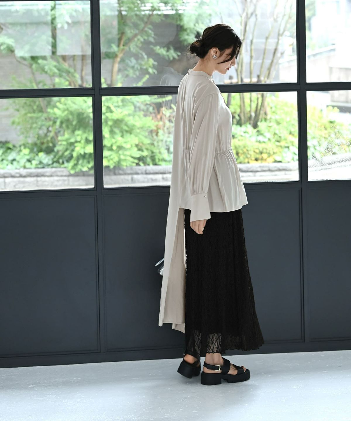 着用イメージ 172cm ライトグレー