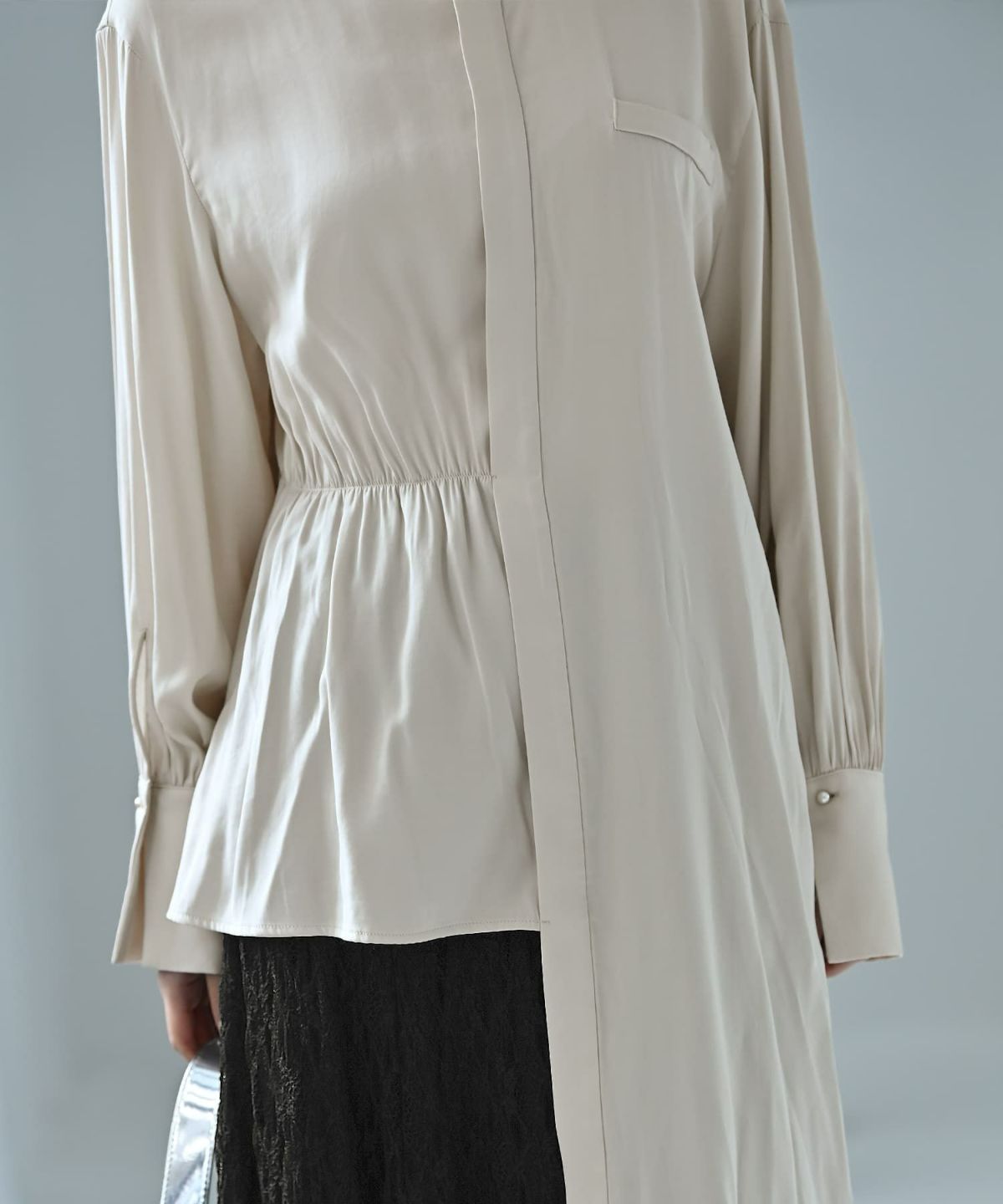 着用イメージ 172cm ライトグレー