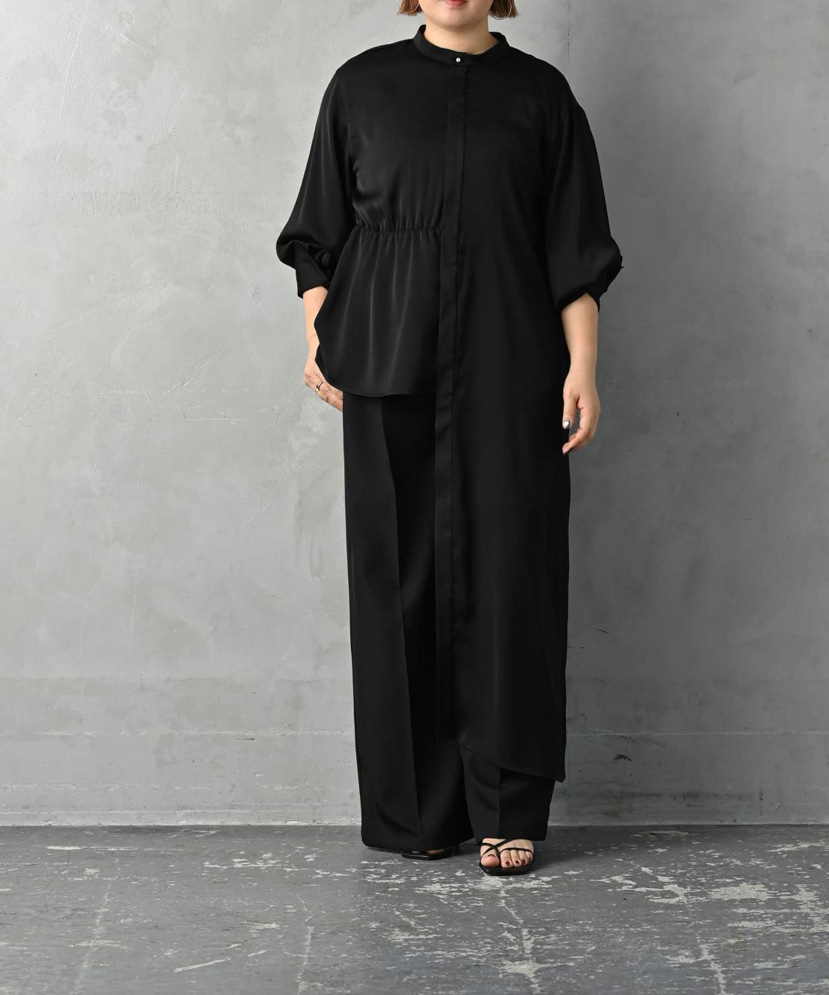 着用イメージ 163cm ブラック