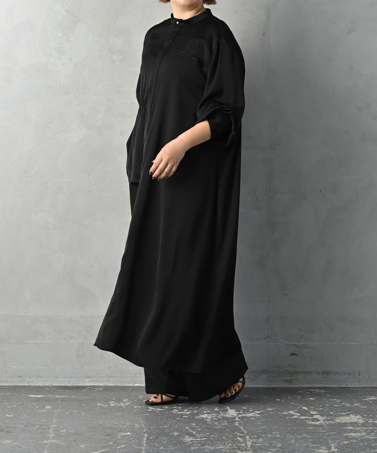 着用イメージ 163cm ブラック
