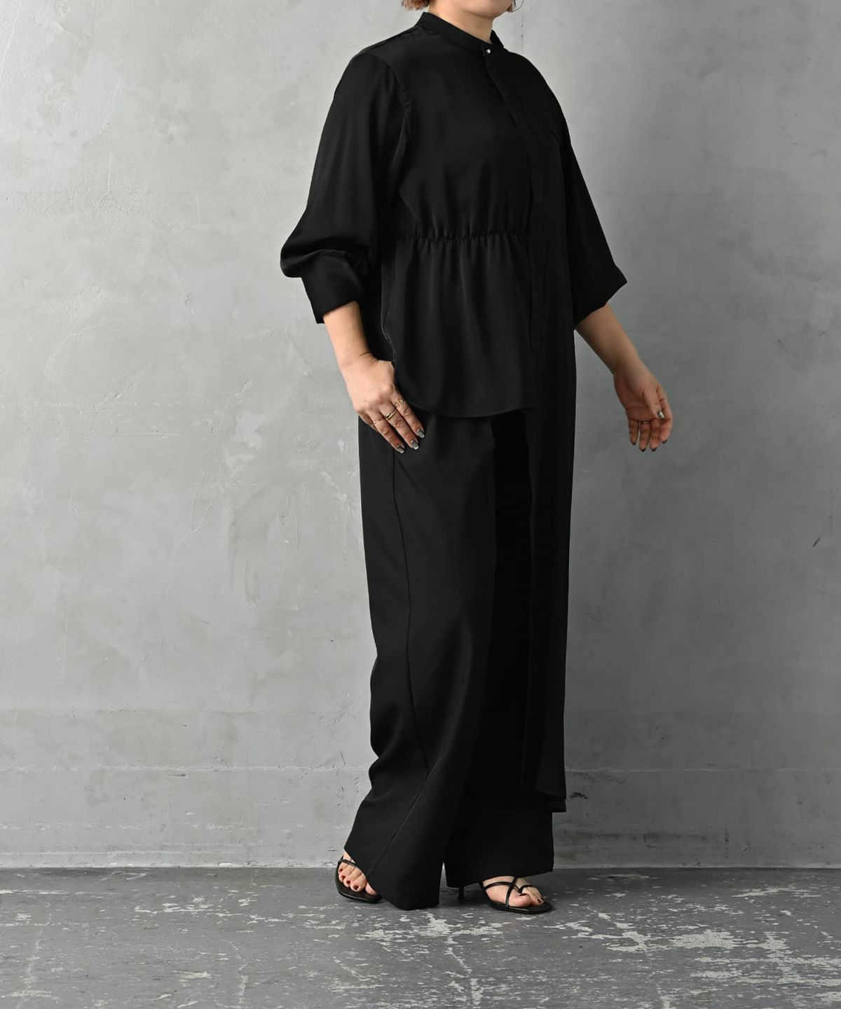 着用イメージ 163cm ブラック