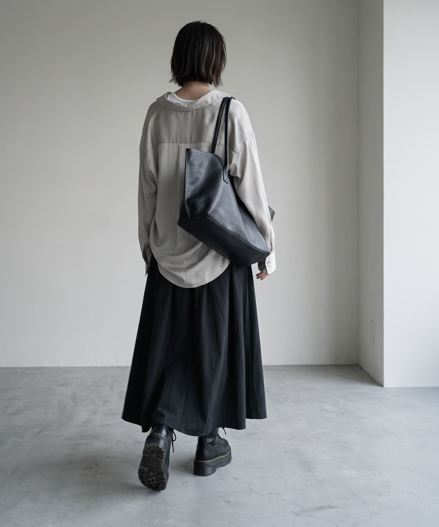 着用イメージ 170cm ライトグレー