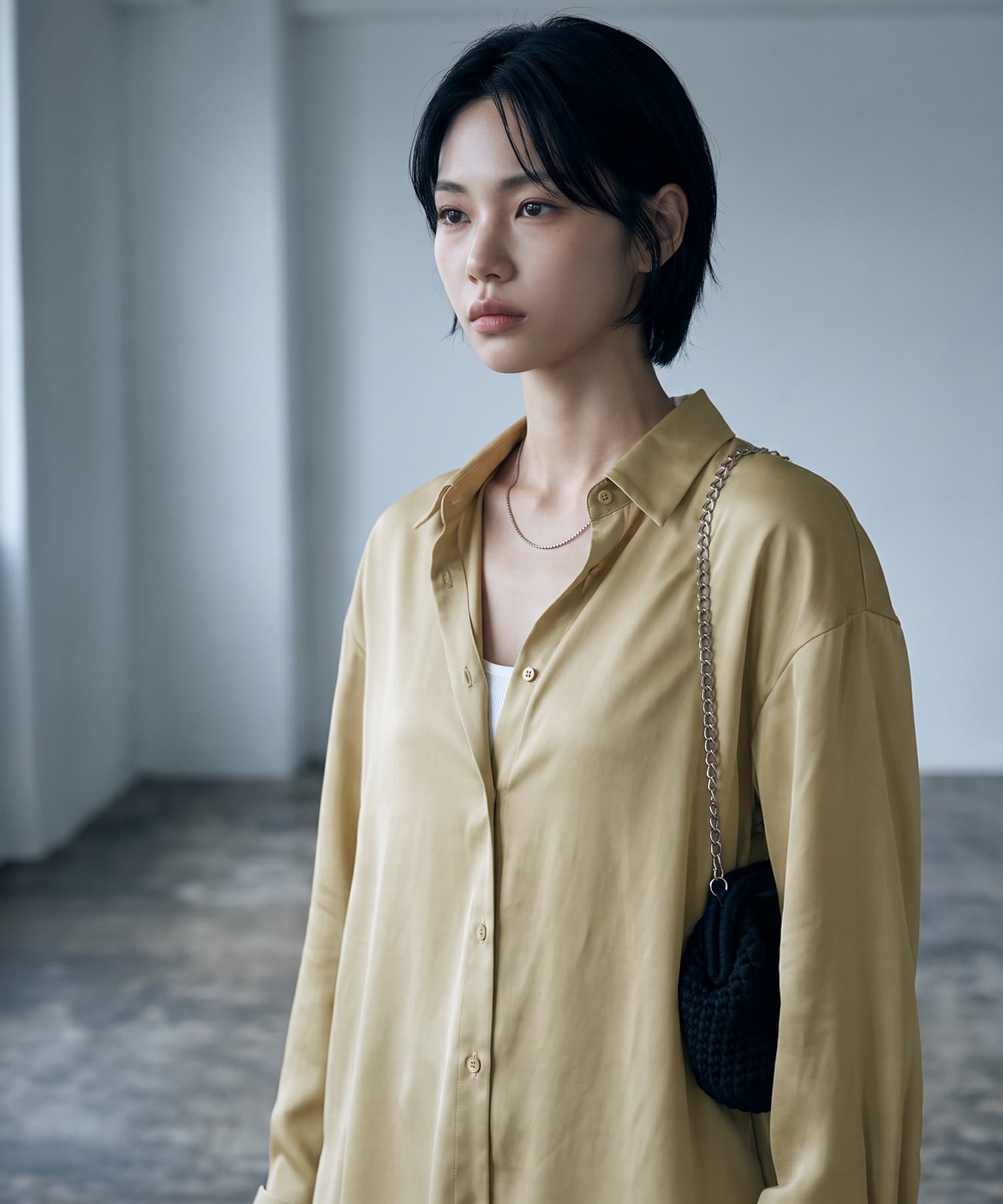 着用イメージ 163cm ライトグリーン