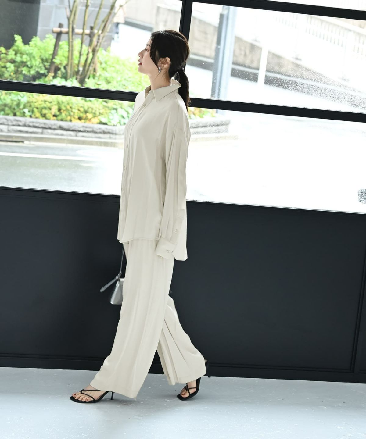 着用イメージ 172cm ライトグレー