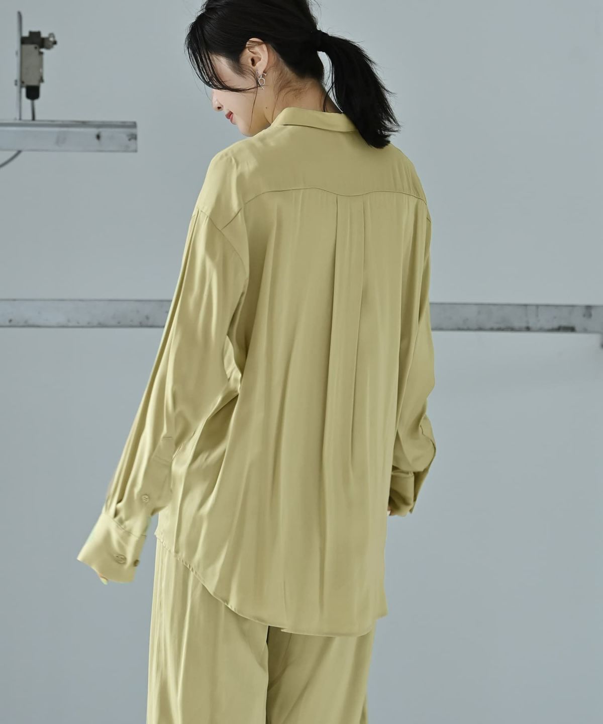 着用イメージ 172cm ライトグリーン