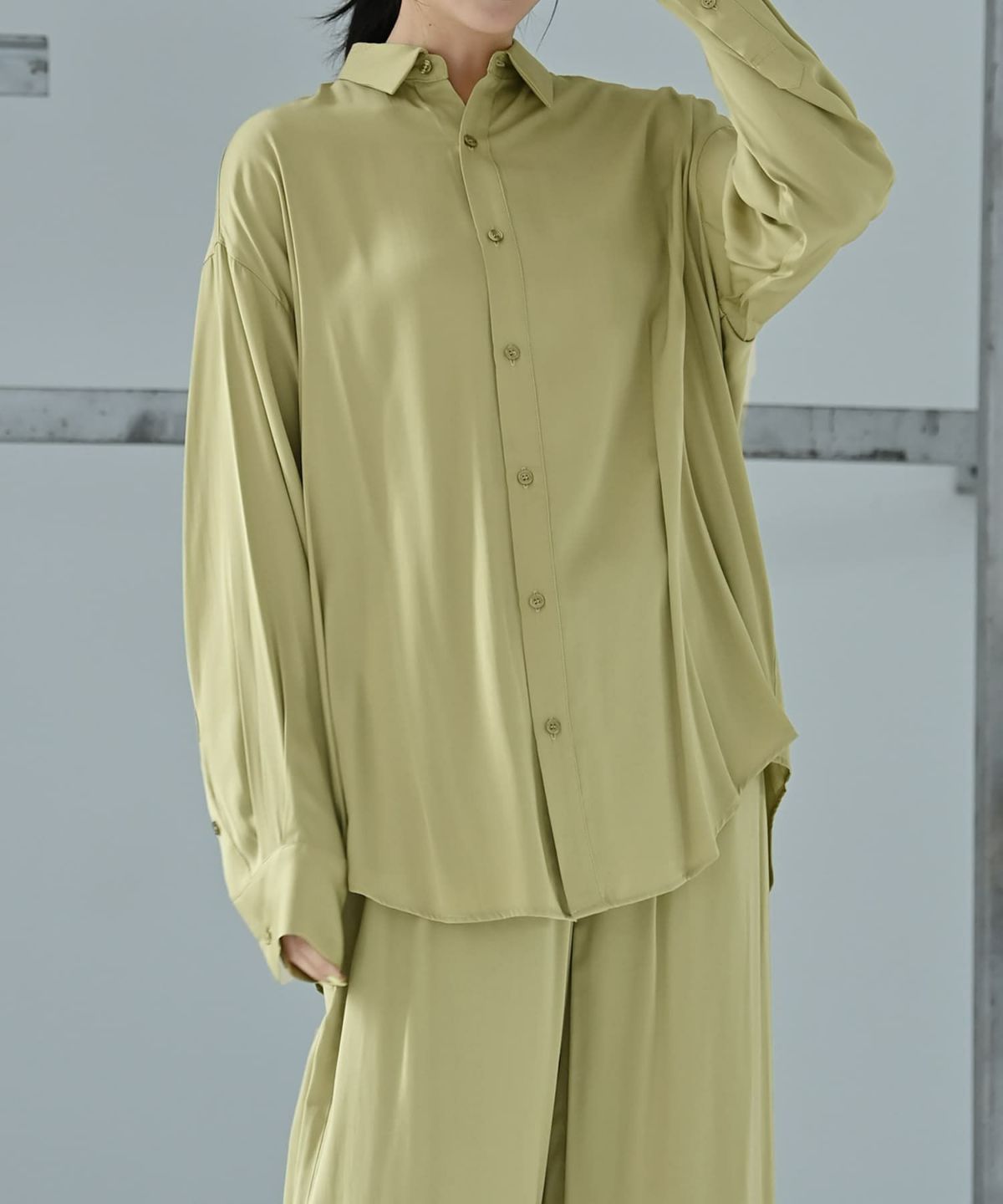 着用イメージ 172cm ライトグリーン