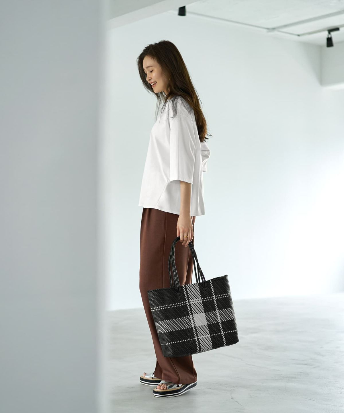 着用イメージ 166cm　ホワイト