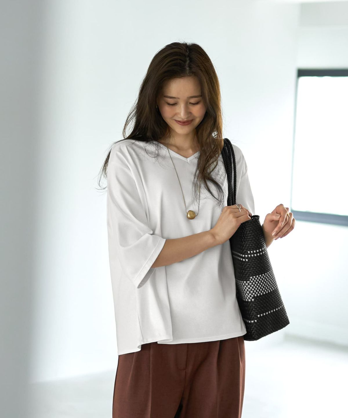 着用イメージ 166cm　ホワイト