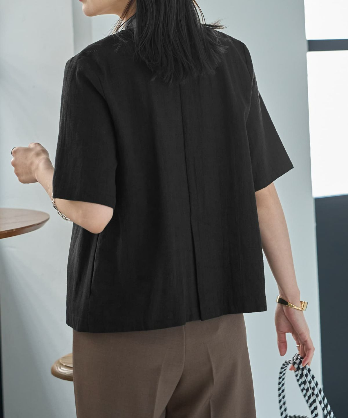 着用イメージ 166cm ブラック