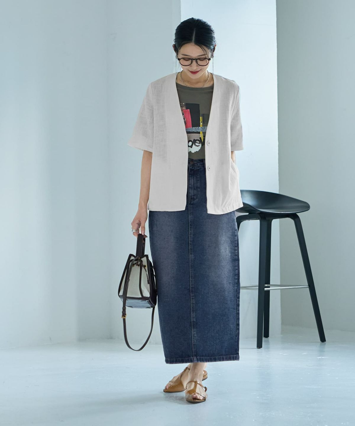 着用イメージ 164cm ホワイト