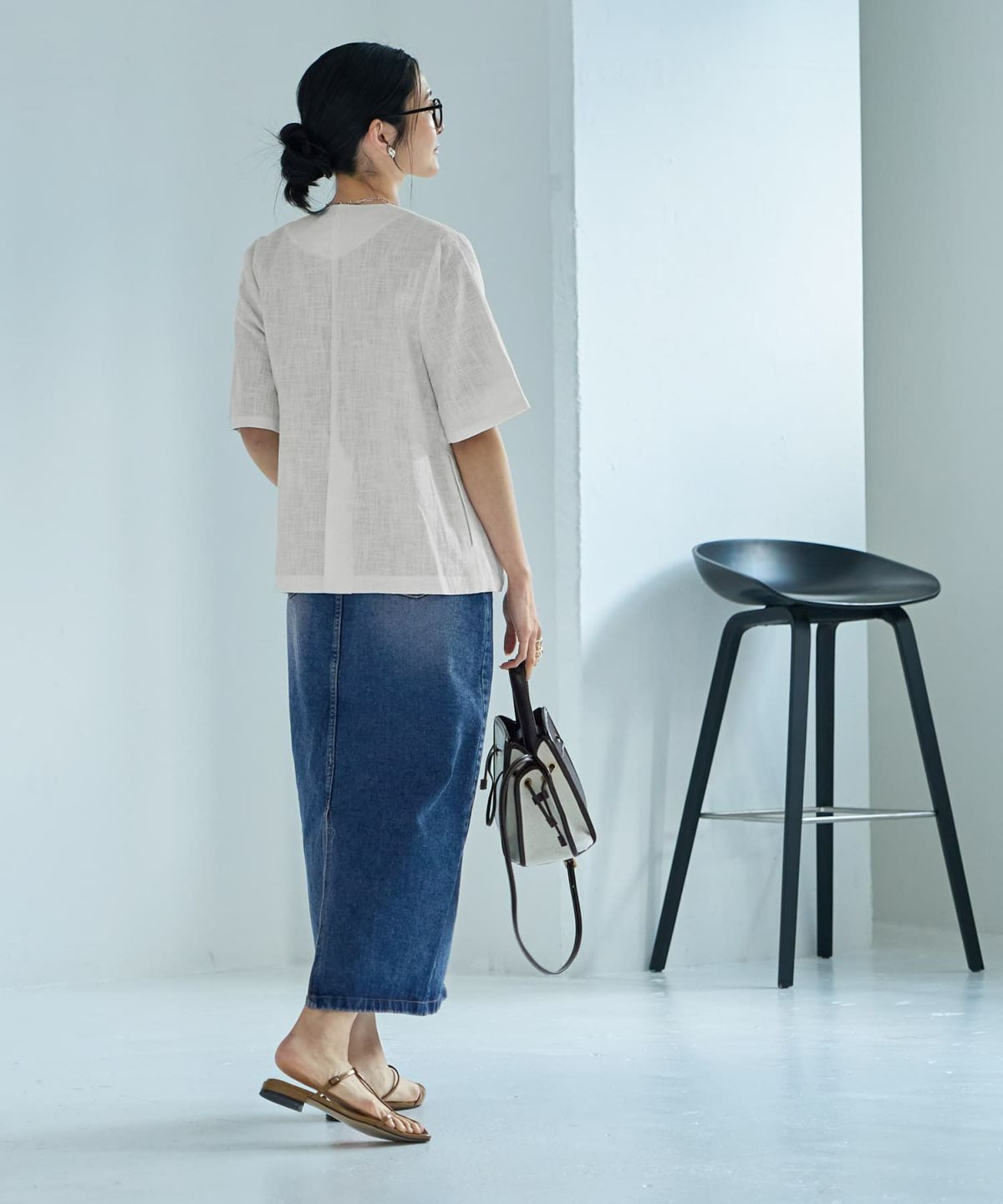 着用イメージ 164cm ホワイト