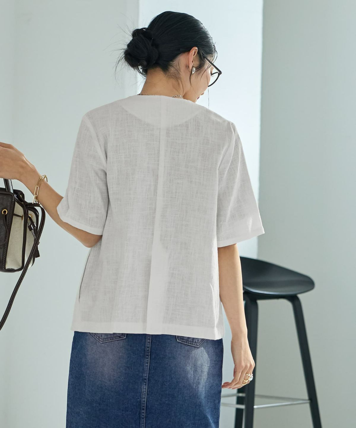 着用イメージ 164cm ホワイト