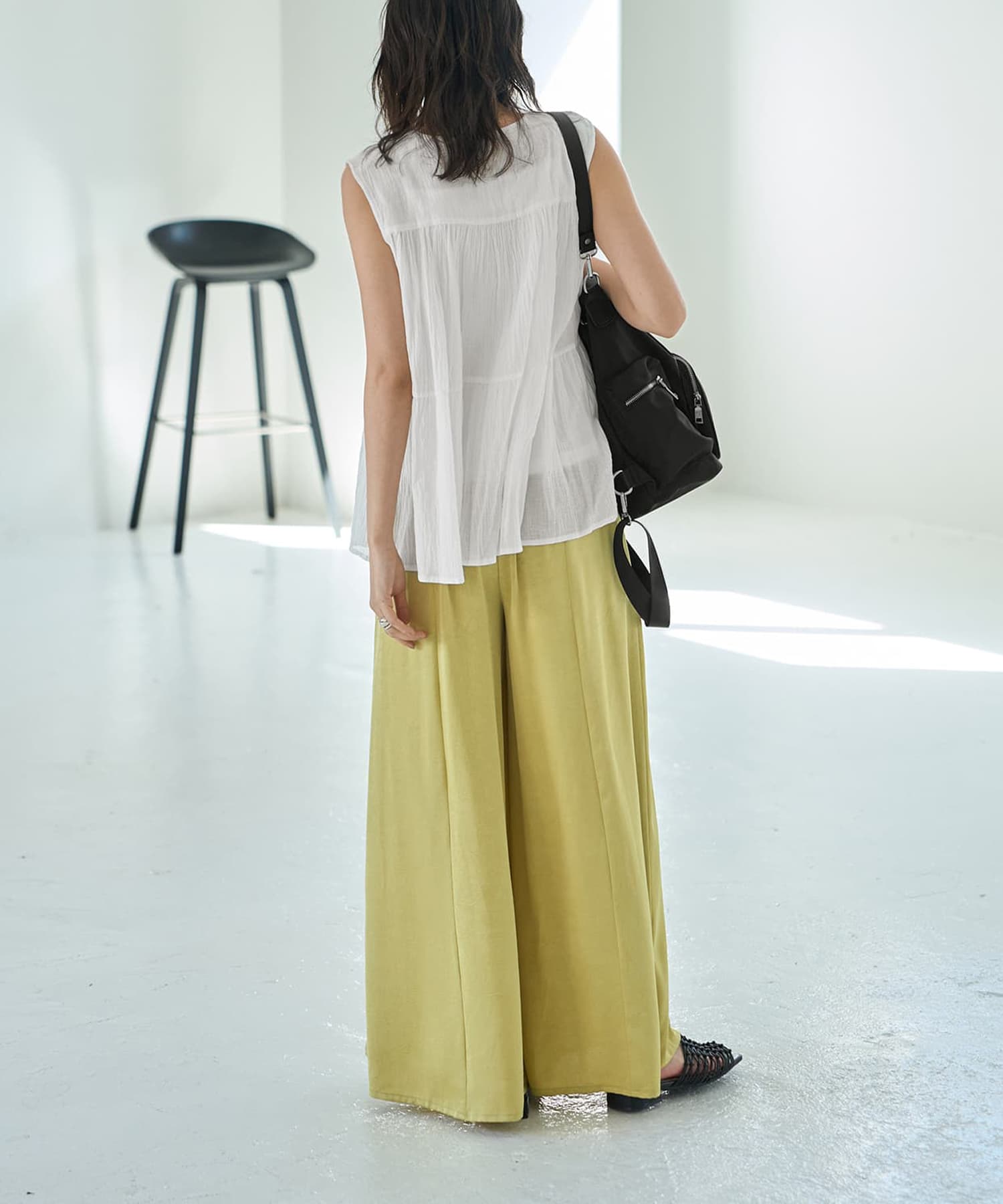 着用イメージ 166cm ホワイト